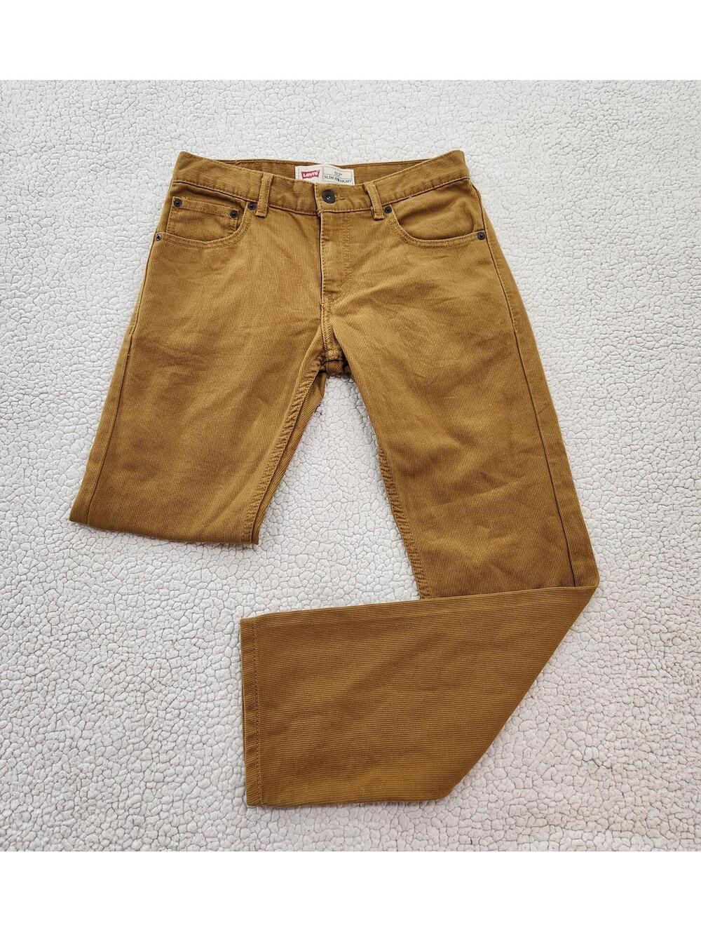 Levi's 513 Slim Straight Corduroy Jeans Women's 16 Reg 28x278 Brown 100% Cotton